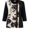 MAGLIA CURVY GIRO COLLO DAVANTI STAMPO CON STRASS MANICA LUNGA 80%PL15%VI5%EA 